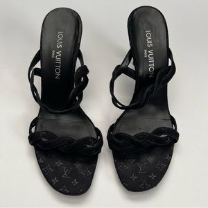Louis Vitton LV Monogram Double Strap Heels
